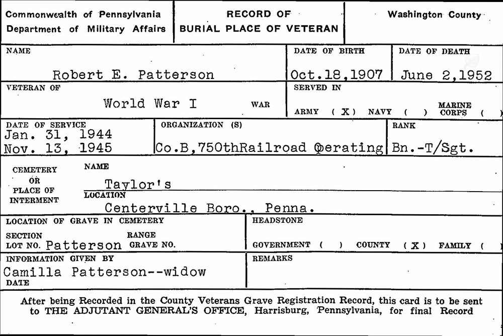 veteran burial